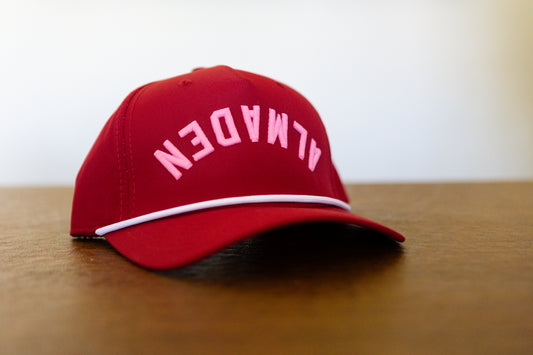 Red Neon Almaden Rope hat
