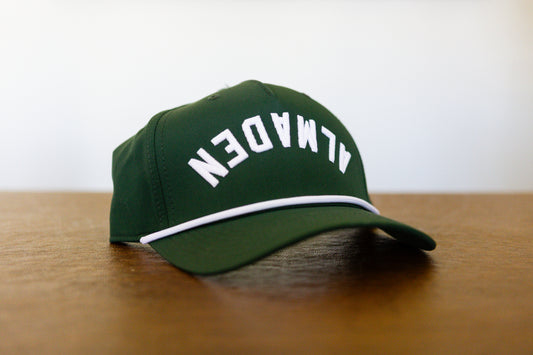 Green & white Almaden Rope Hat
